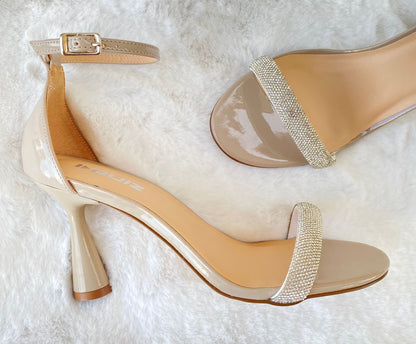 Karim beige Heel - Stela The Shoetique