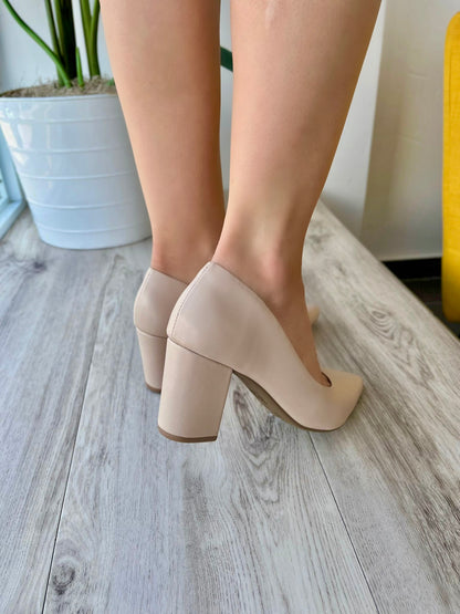 Liana Creme Heel - Stela The Shoetique