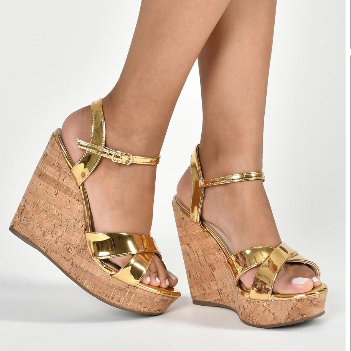 Mery Gold Wedge 8,9,10 - Stela The Shoetique