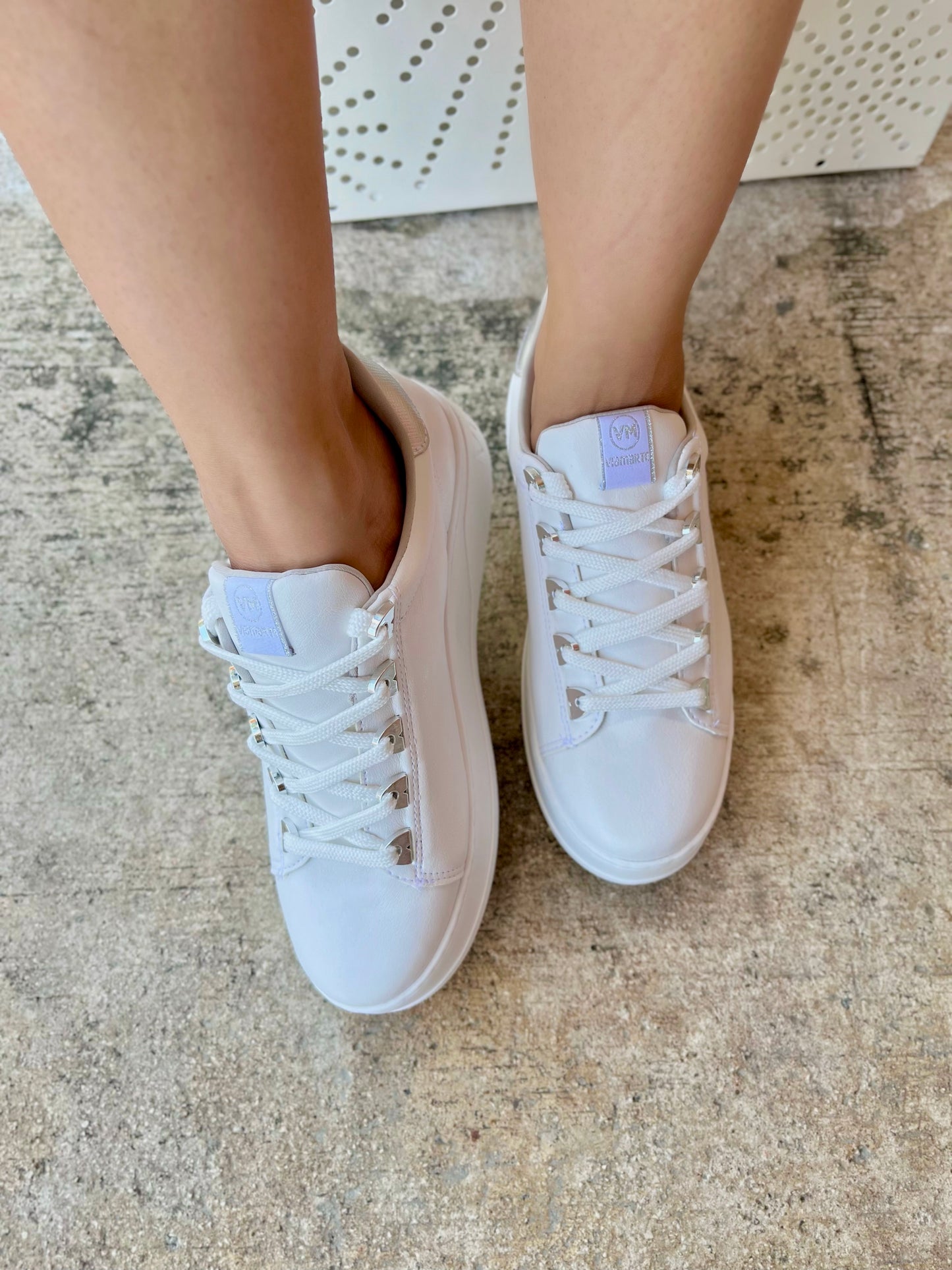 Silver Details White Sneaker 13504-01