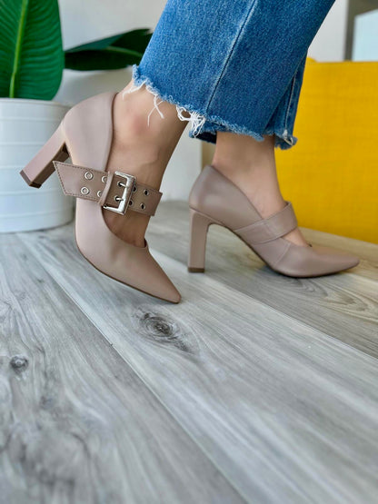 Felicia beige heel - Stela The Shoetique