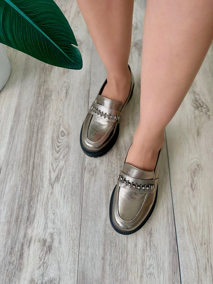 Mara pewter loafer