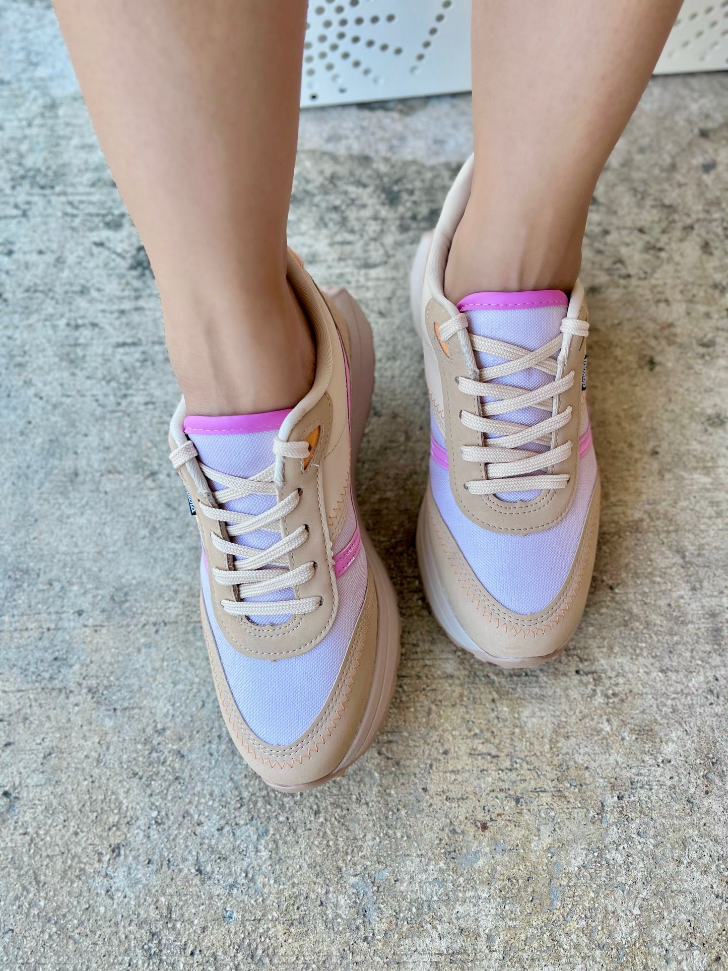 Dacey creme/pink Sneaker