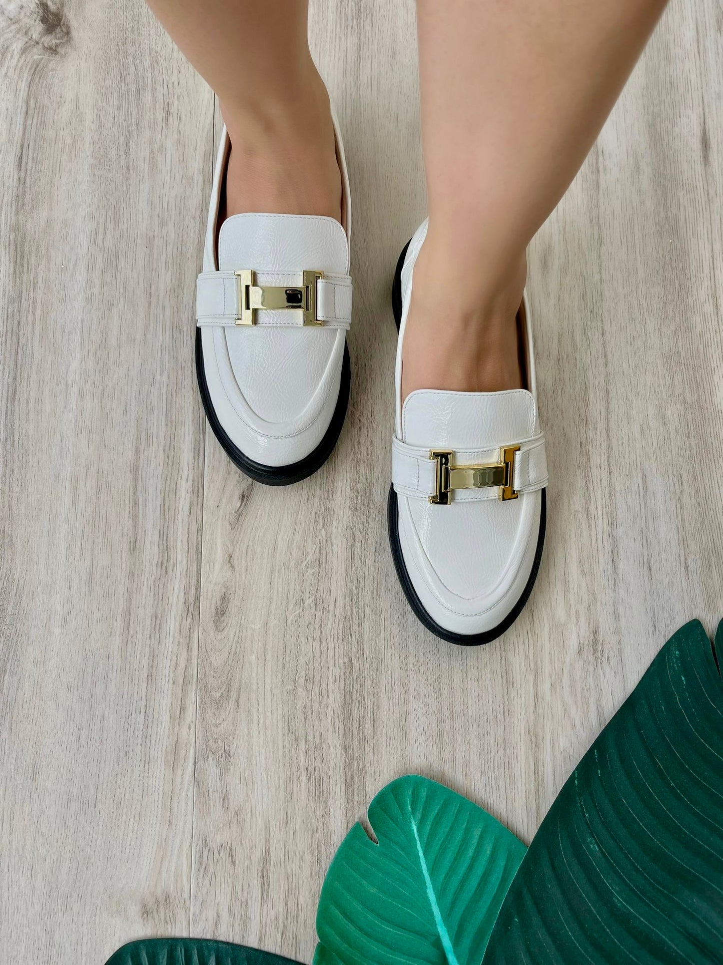 Lulu white loafer - Stela The Shoetique