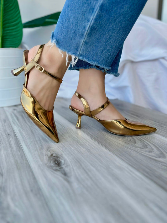 Mishi bronze heel