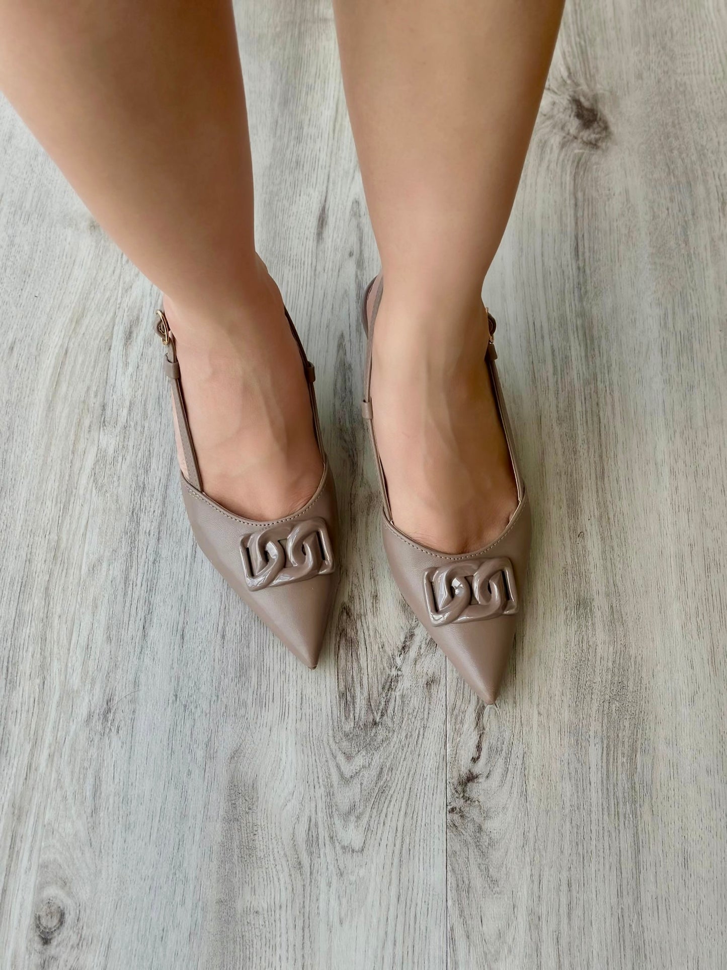 Clementine beige heel - Stela The Shoetique