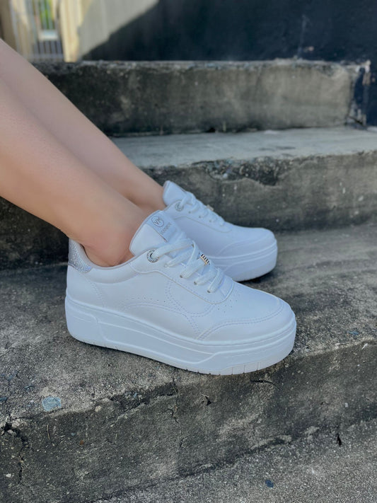 Silver Accent White Sneaker 12502-05