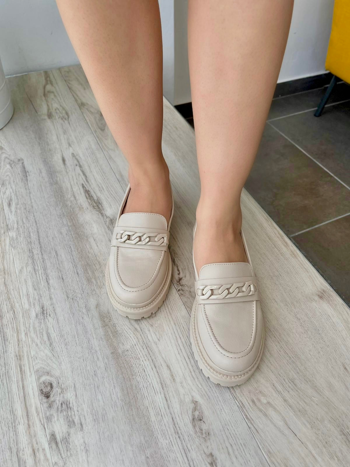 Adina beige loafer - Stela The Shoetique