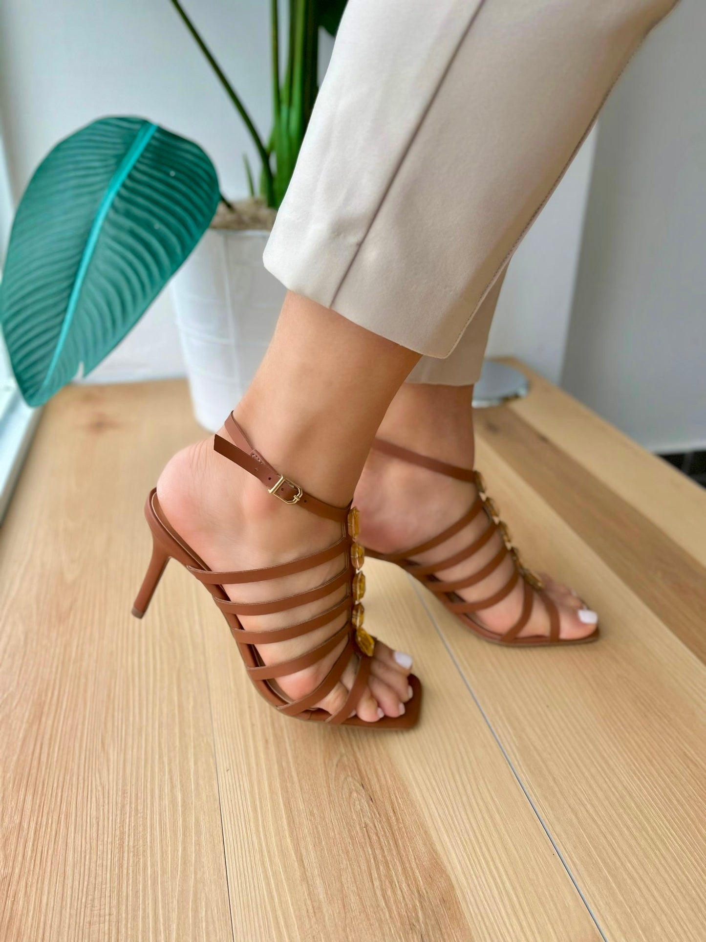 Nala camel heel - Stela The Shoetique