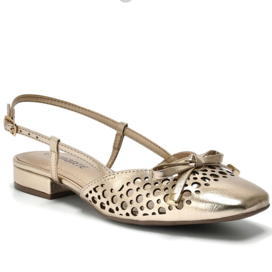 Poppy gold slingback