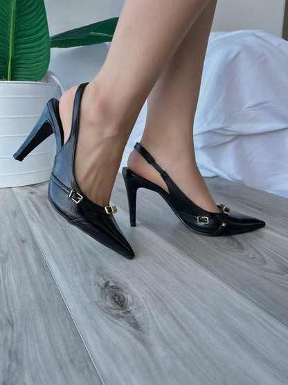 Aquiles black heel