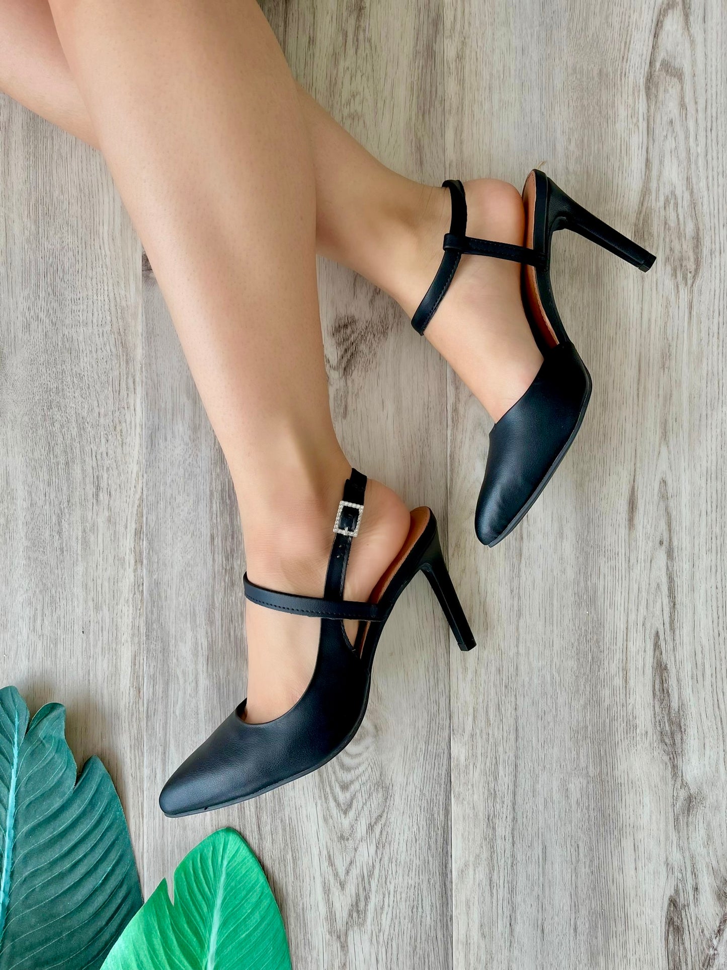 Donata Black Heel - Stela The Shoetique