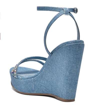 Patty Denim Wedge size 10 - Stela The Shoetique