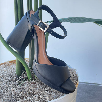 Aina black Heel - Stela The Shoetique