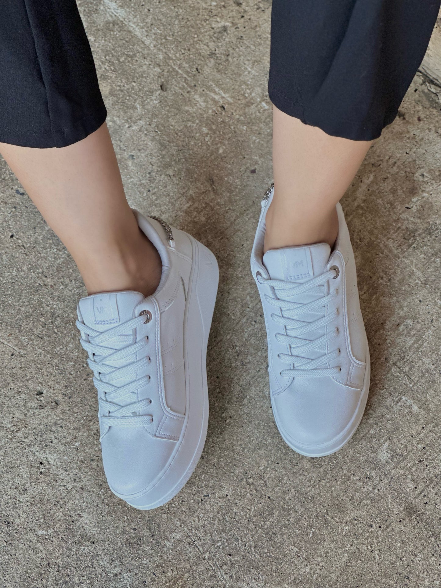 Bera white/silver sneaker 13502-01
