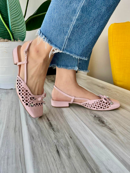 Poppy pink slingback