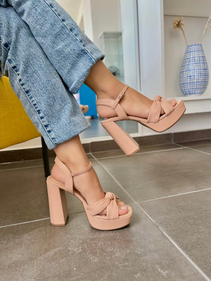 Lola beige Heel - Stela The Shoetique