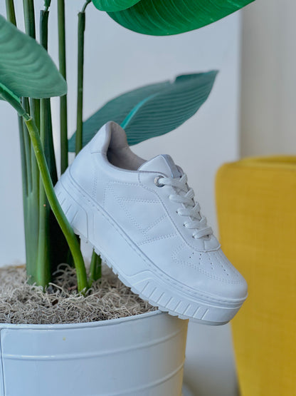 Ariel white platform sneaker - Stela The Shoetique