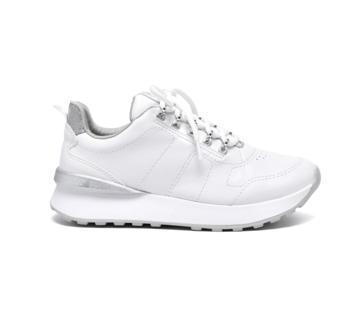 Berta white/silver sneaker