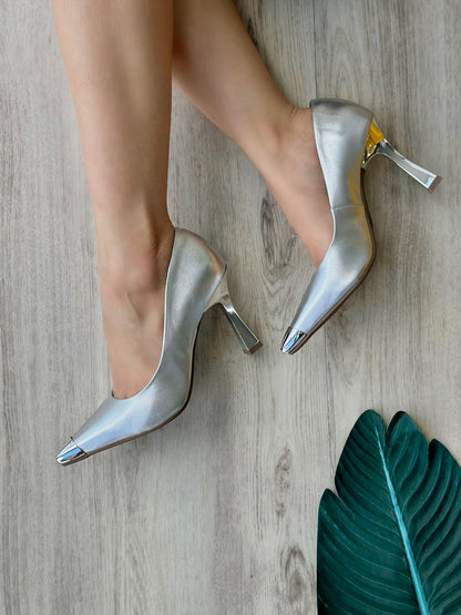 Kam silver heel - Stela The Shoetique