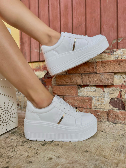 Platform White Sneaker 14501-01