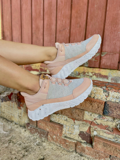 Soft Peach Dalena Sneaker - Stela The Shoetique