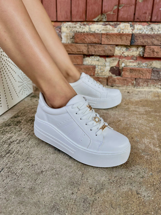 White Platform Sneaker 8002-01