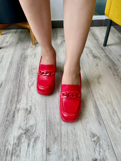 Vega red Loafer- 11 - Stela The Shoetique