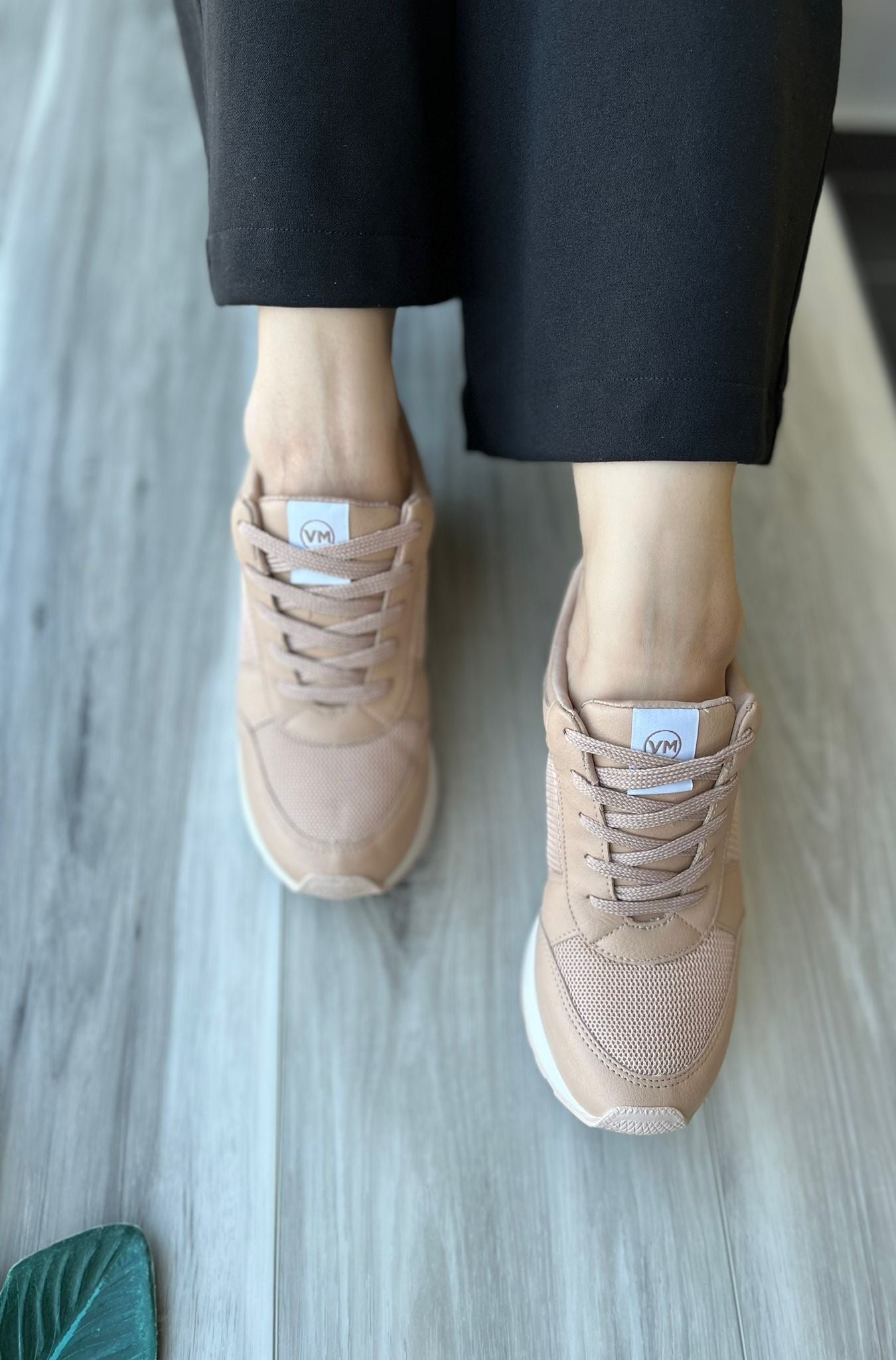 Claudia beige heeled sneaker - Stela The Shoetique