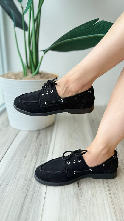 Hazel black topsider