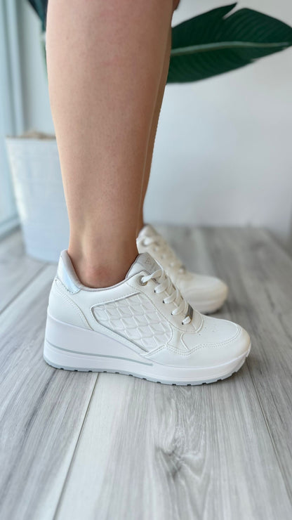 Benicio off white silver sneaker