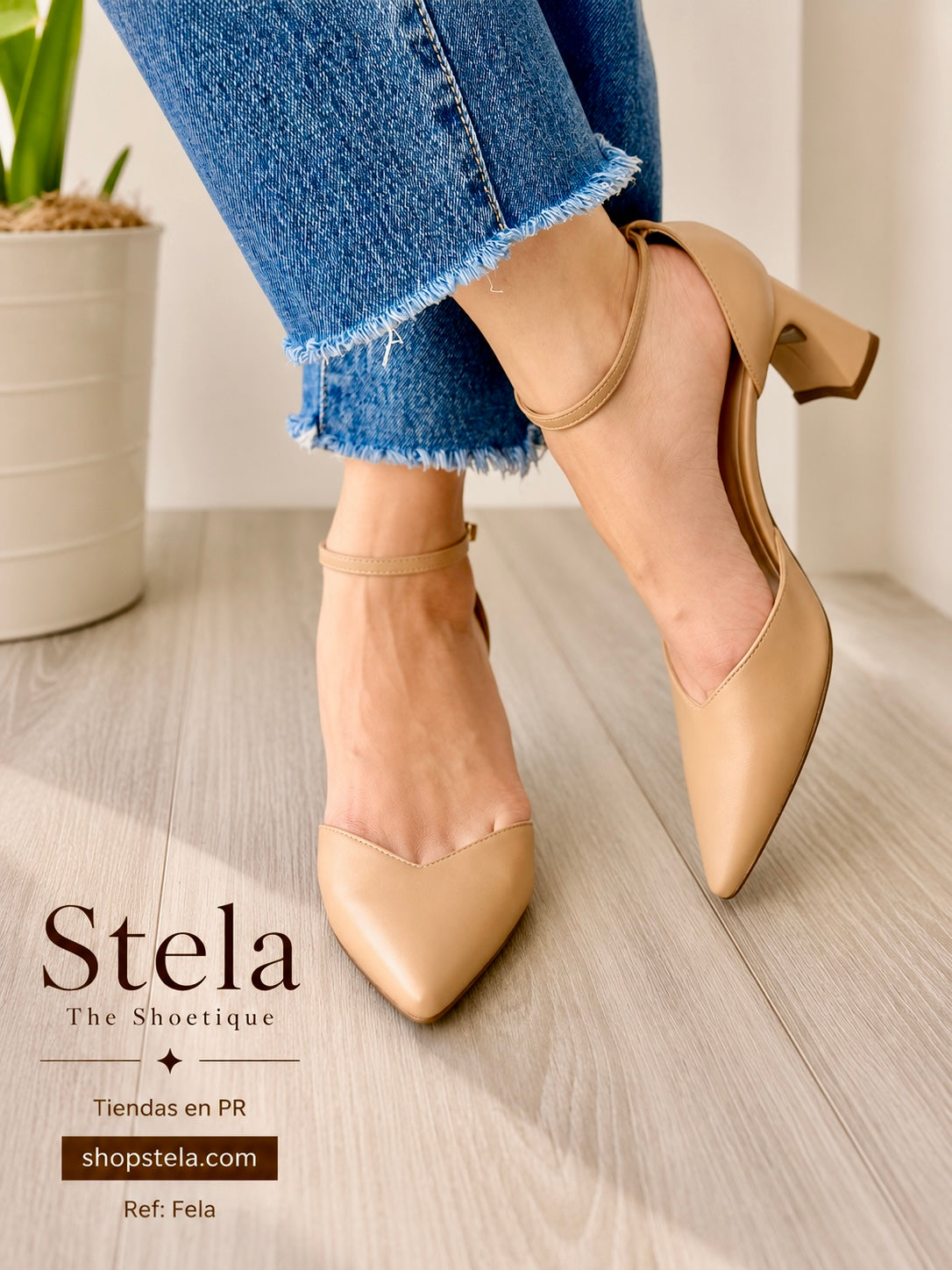 Fela beige heel 8