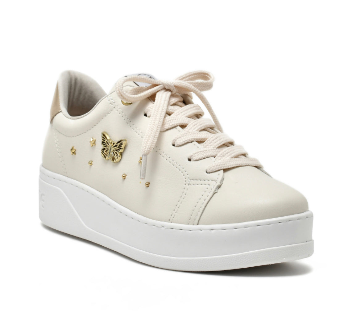 Carina butterfly studded off white sneaker