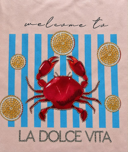 Crabby girl pink t-shirt