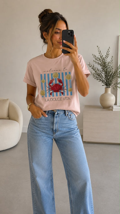 Crabby girl pink t-shirt