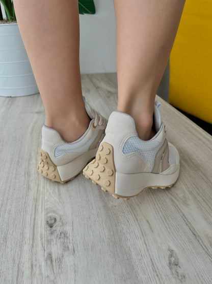 Creme White Vail Sneaker - Stela The Shoetique