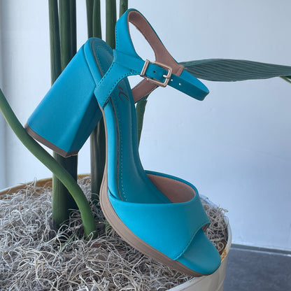 Aina turquoise Heel - Stela The Shoetique