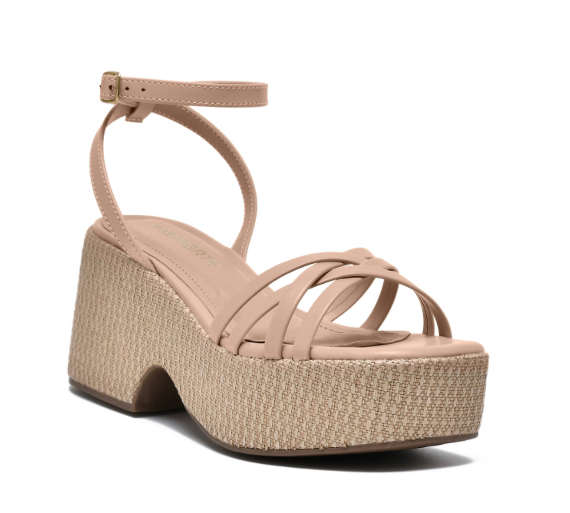 Kora beige boho heel