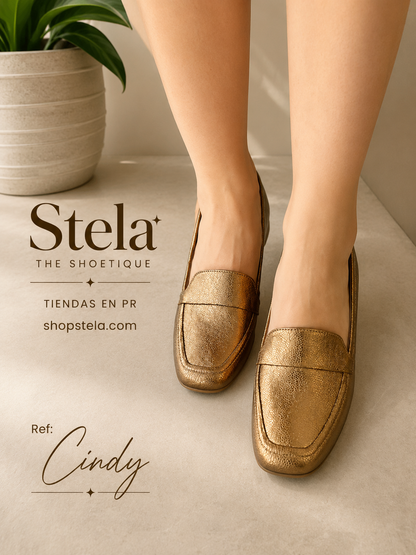 Cindy bronze heel