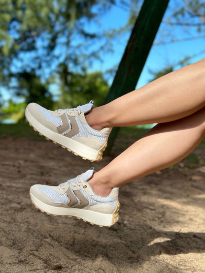 Creme White Vail Sneaker - Stela The Shoetique