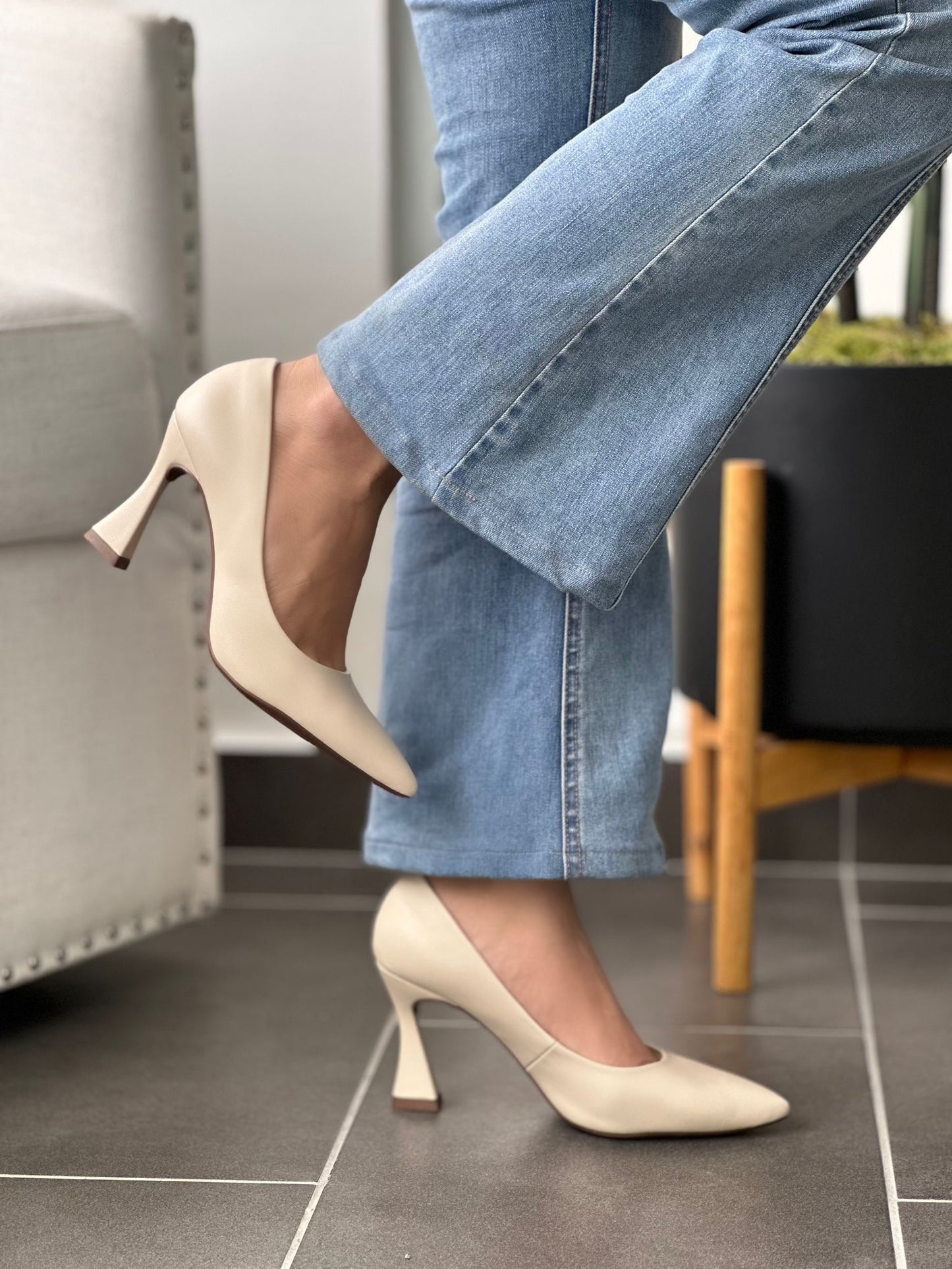 Lilly Beige Heel - Stela The Shoetique