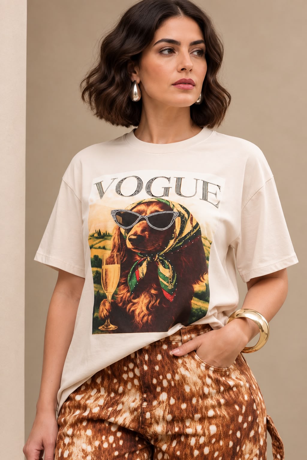 Vogue Pup white shirt