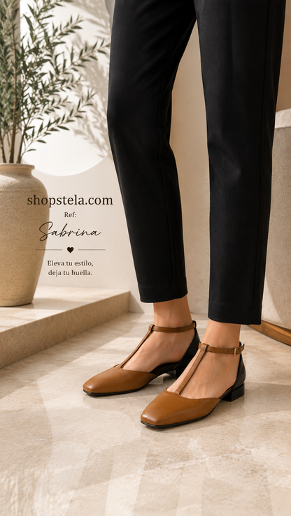 Sabrina black/camel 6,9