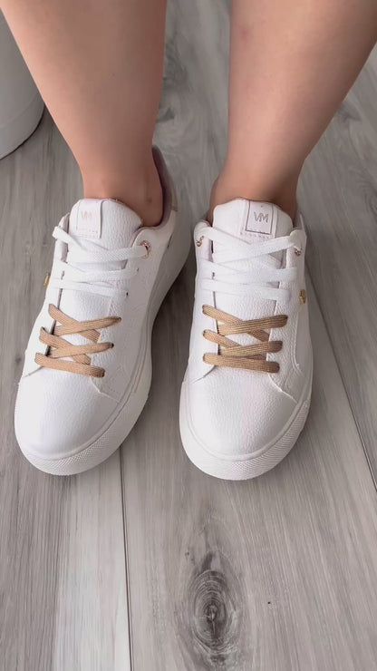 Fernanda white gold sneaker