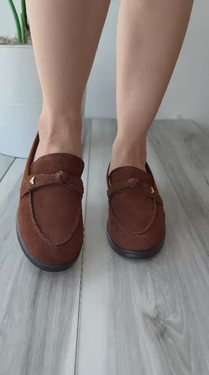 Freya dark camel topsider