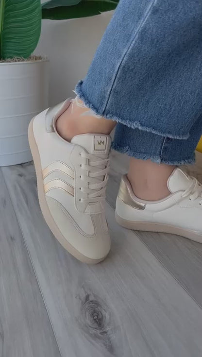 Zaida beige gold sneaker