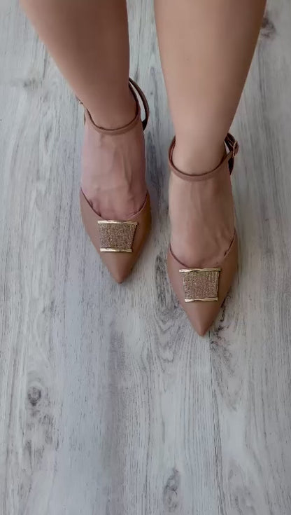 Cheryl beige heel