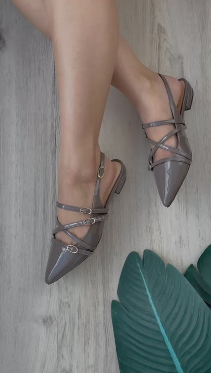 Gaby grey slingback