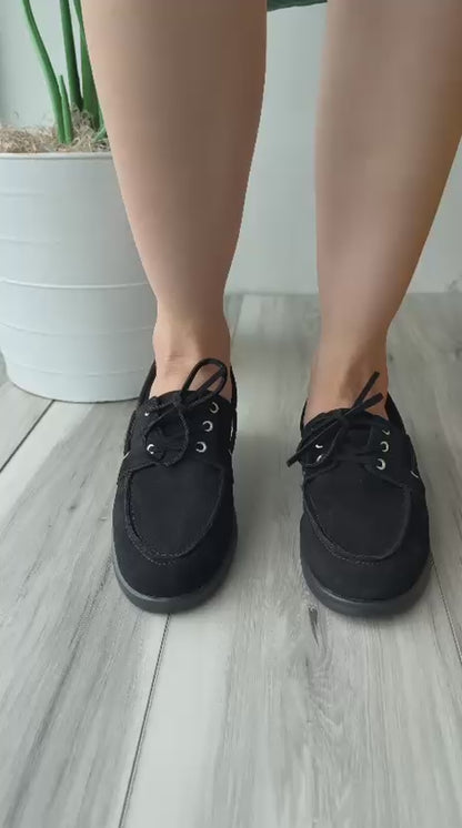 Hazel black topsider