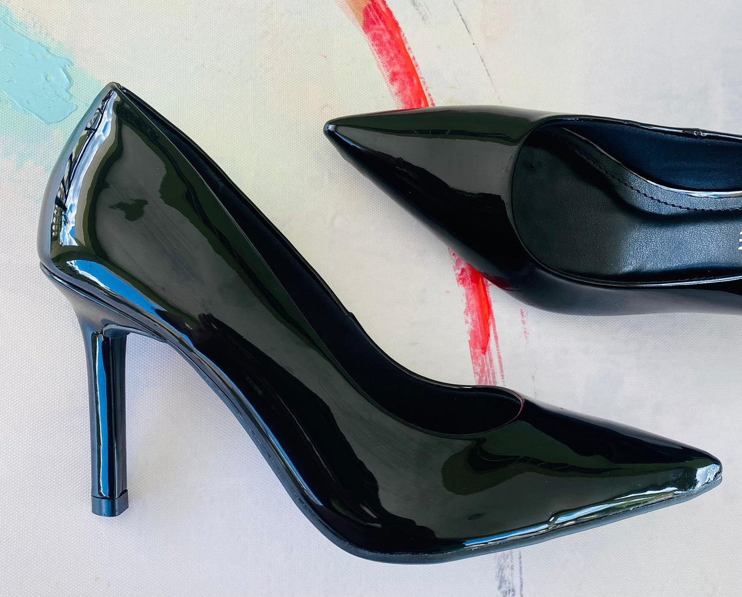 Lucila Black Patent Heel